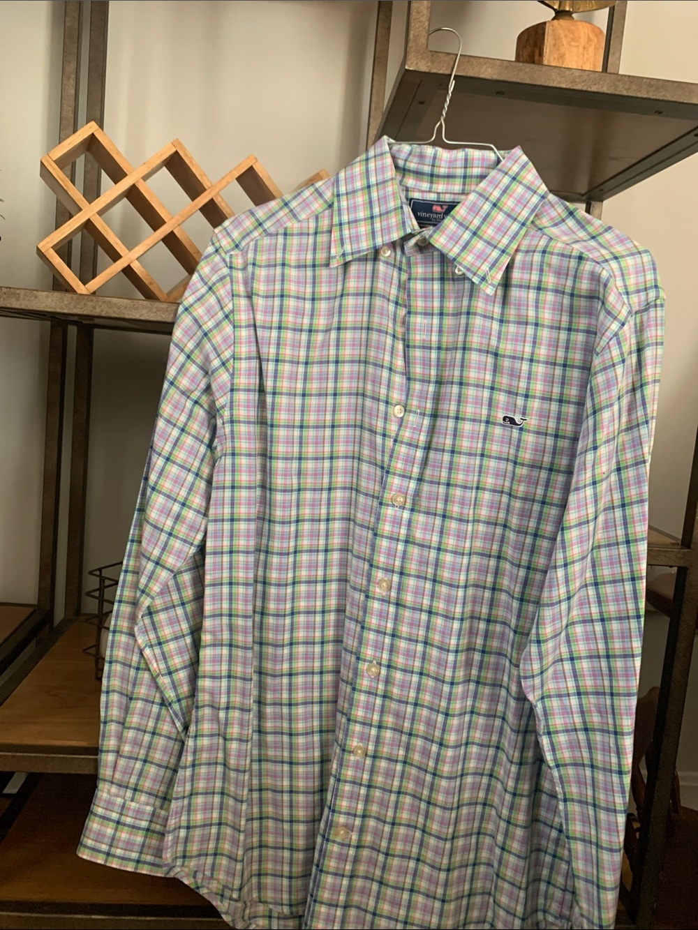 Vineyard Vines Pastel Plaid Cotton Button-Up Shirt